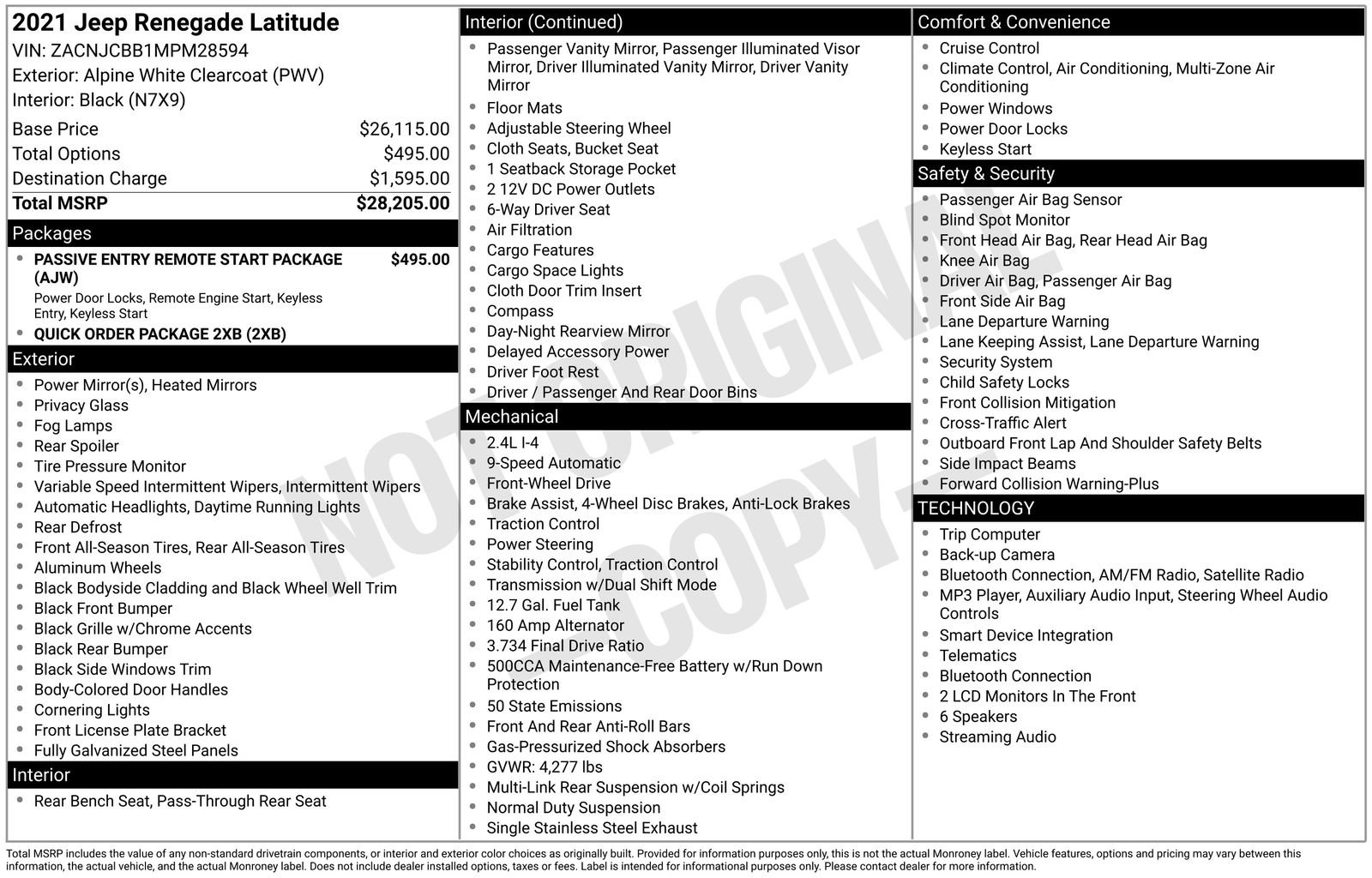 Used 2021 Jeep Renegade Latitude FWD image 13