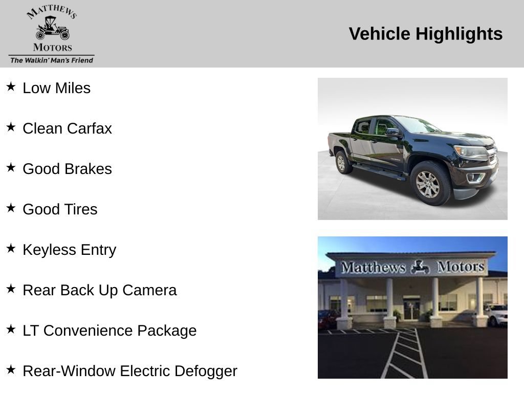 Used 2017 Chevrolet Colorado LT w/ LT Convenience Package RWD image 11