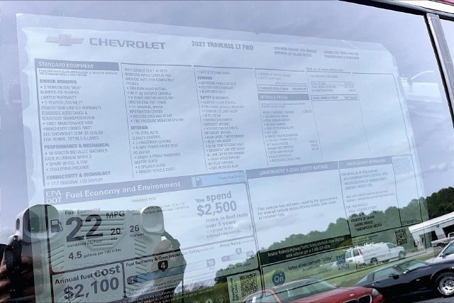 New 2027 Chevrolet Traverse LT w/ Driver Confidence Package FWD image 12