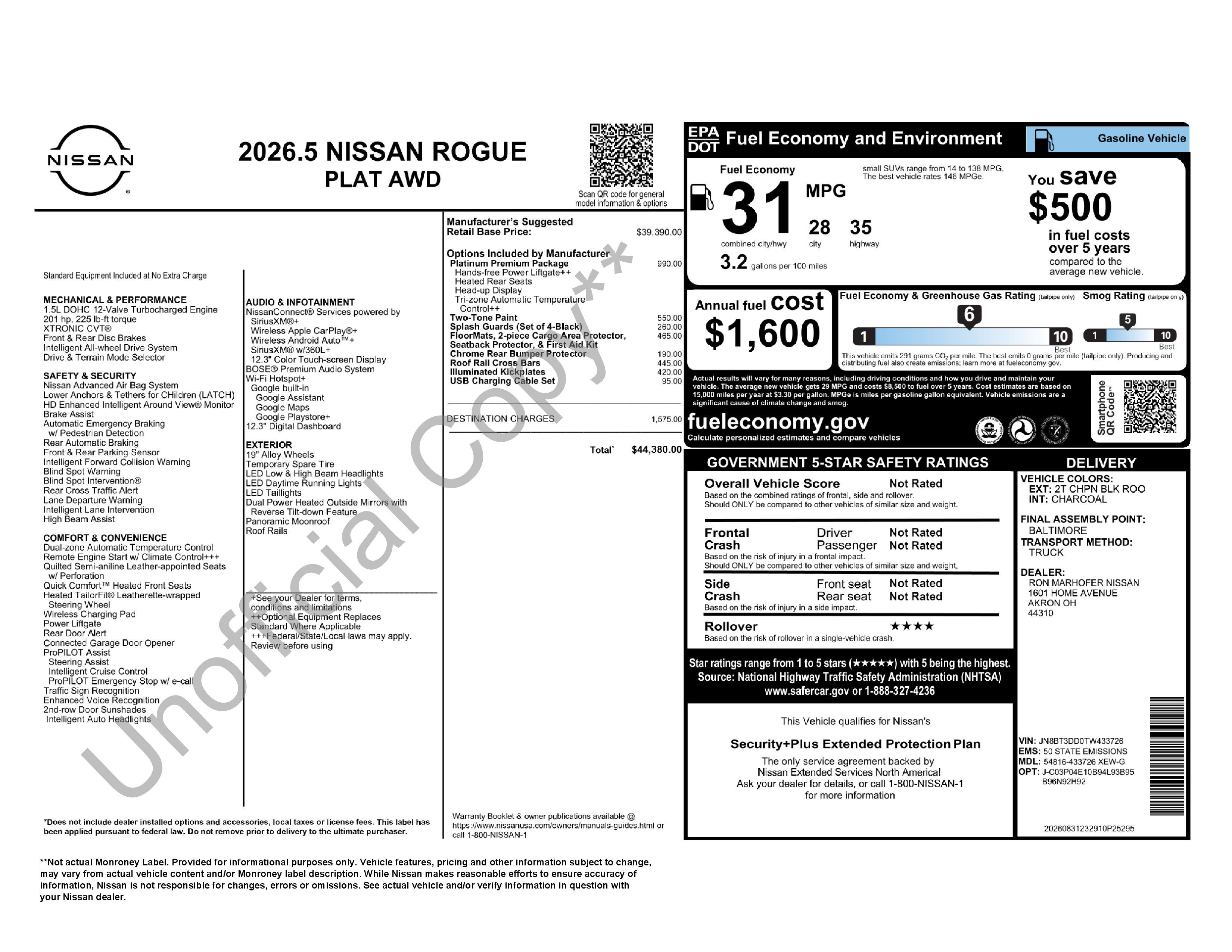 New 2026 Nissan Rogue Platinum w/ Platinum Premium Package AWD/4WD image 3