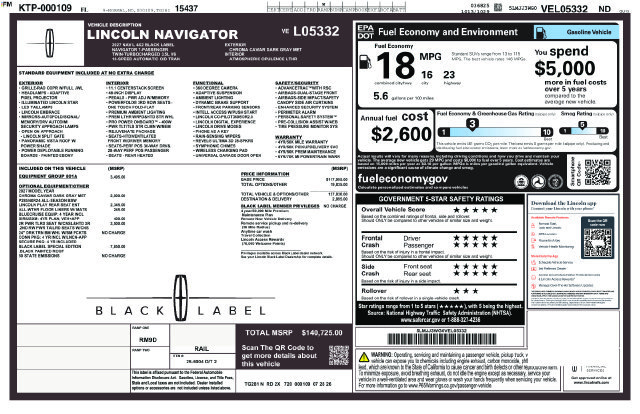 New 2027 Lincoln Navigator L Black Label w/ Black Label Special Edition RWD image 4