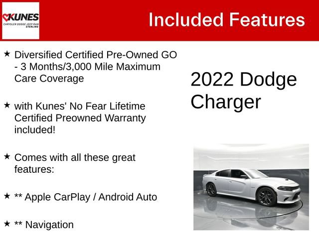 Certified 2022 Dodge Charger R/T w/ Blacktop Package RWD image 4