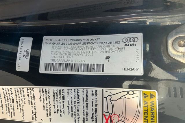 Used 2011 Audi TT 2.0T Prestige w/ Prestige Pkg image 29