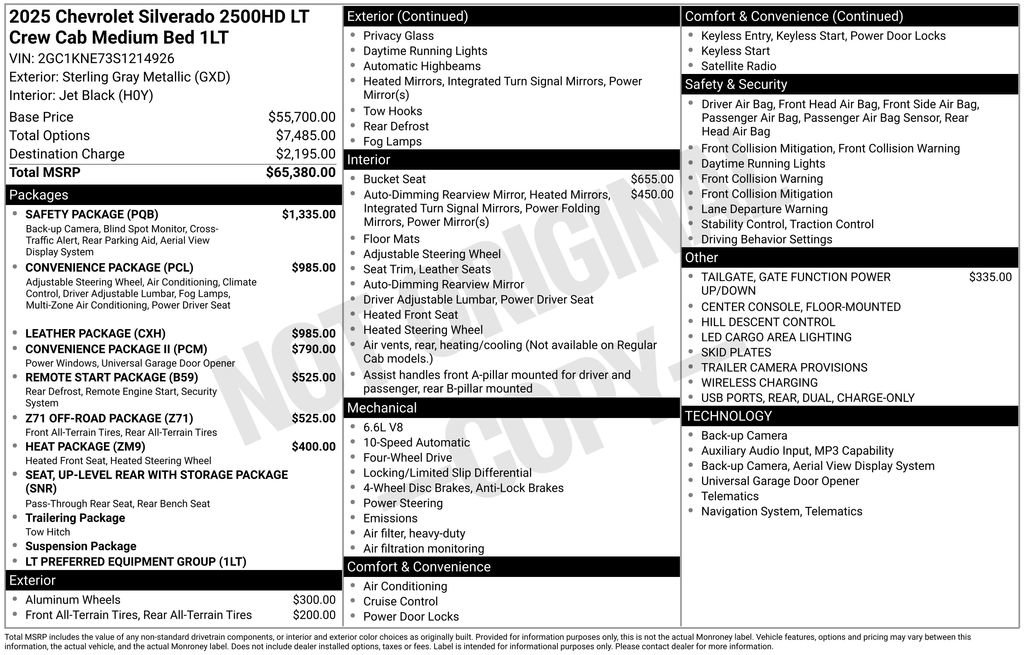 Used 2025 Chevrolet Silverado 2500 LT w/ Safety Package AWD/4WD image 49
