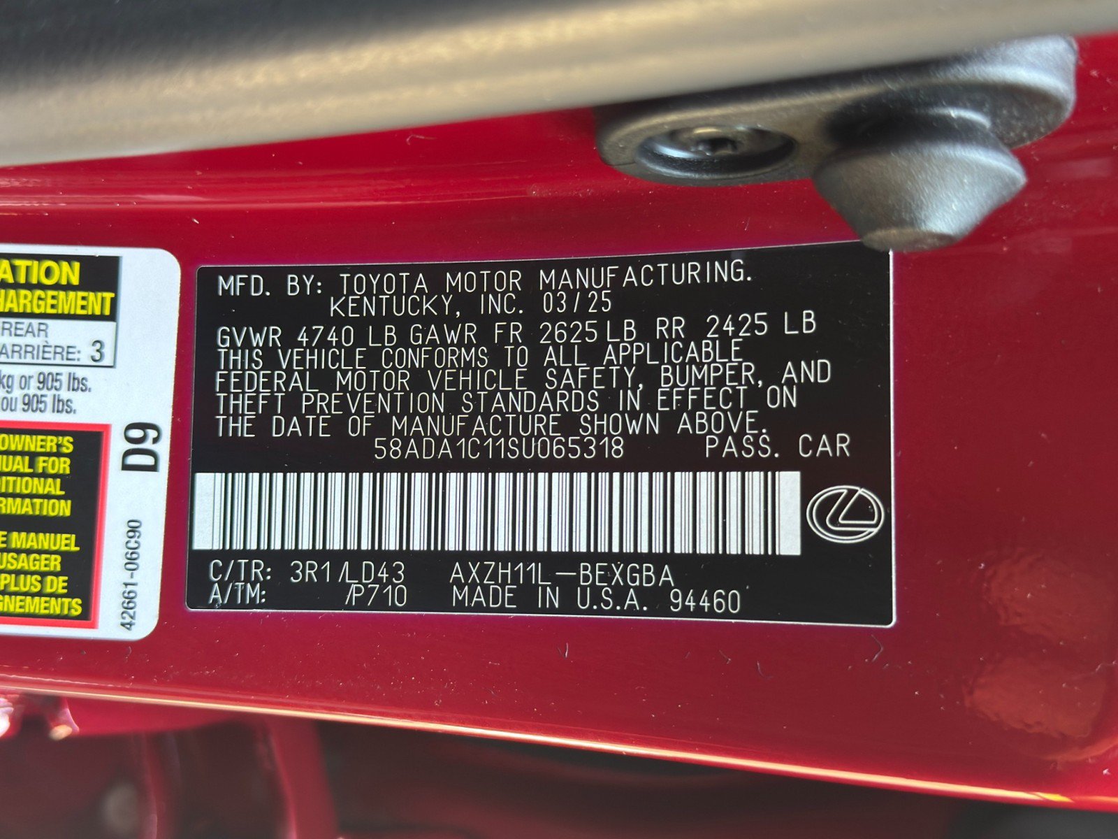 Used 2025 Lexus ES 300h F Sport FWD image 50