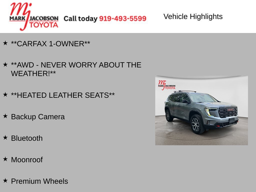 Used 2025 GMC Acadia AT4 w/ Super Cruise Package AWD/4WD image 7
