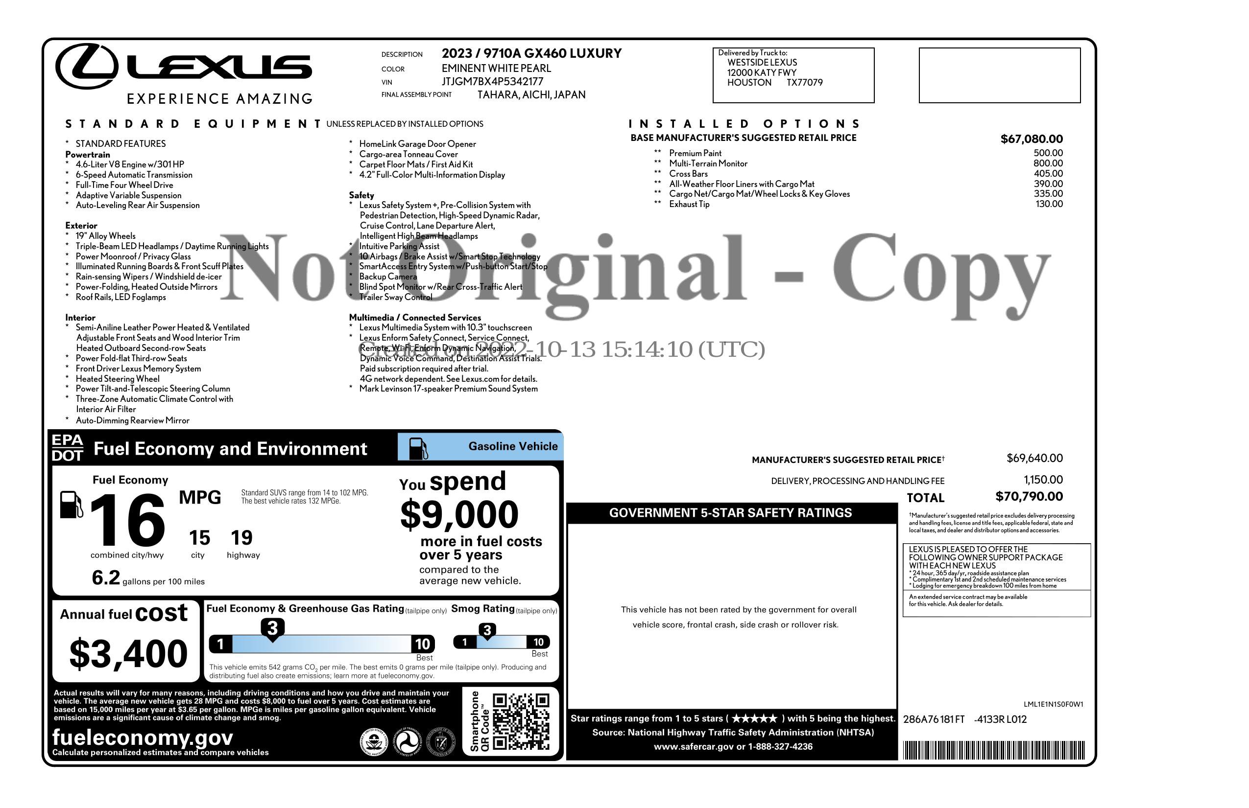 Used 2023 Lexus GX 460 Luxury w/ Accessory Package AWD/4WD image 3