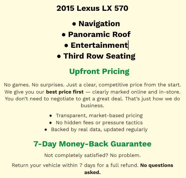 Used 2015 Lexus LX 570 4WD image 2