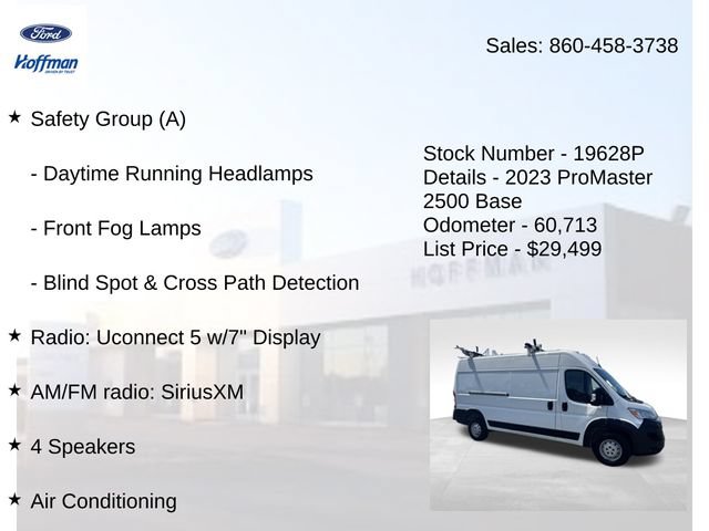 Used 2023 RAM ProMaster 2500 w/ Convenience Group FWD image 10