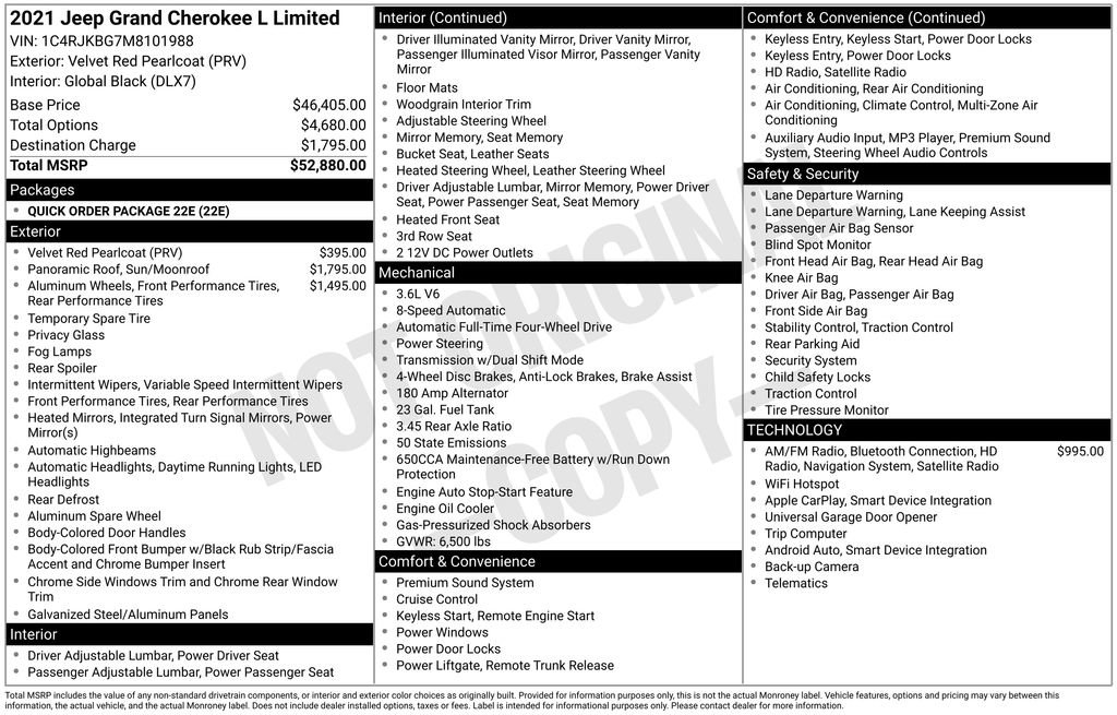 Used 2021 Jeep Grand Cherokee L Limited image 36