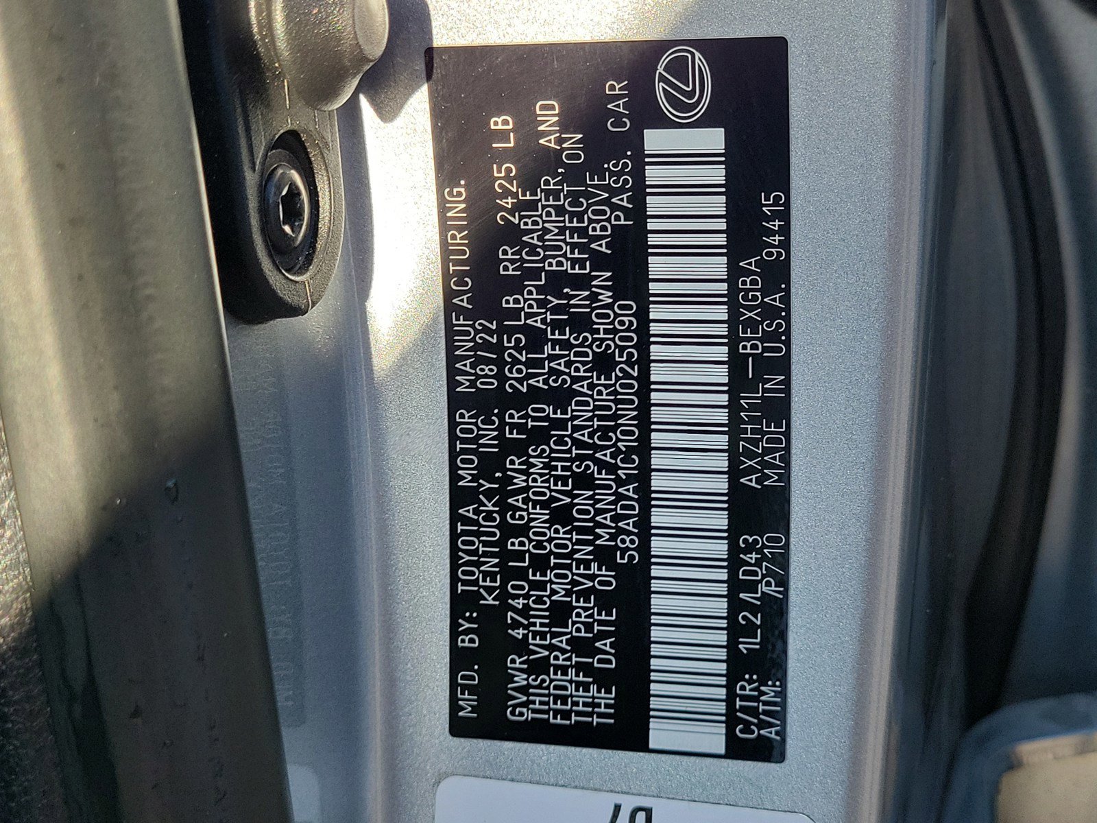 Used 2022 Lexus ES 300h w/ Premium Package FWD image 33