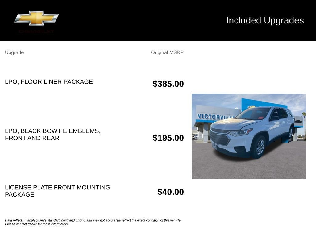 Used 2019 Chevrolet Traverse LS w/ LPO, Floor Liner Package image 5