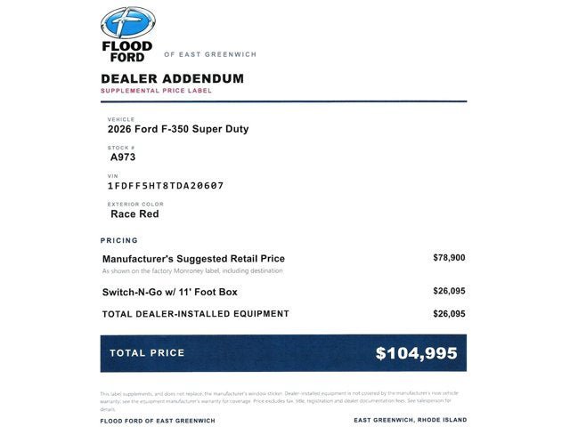 New 2026 Ford F550 4x4 Regular Cab Super Duty