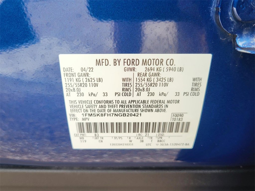 Used 2022 Ford Explorer Limited w/ Equipment Group 301A image 35