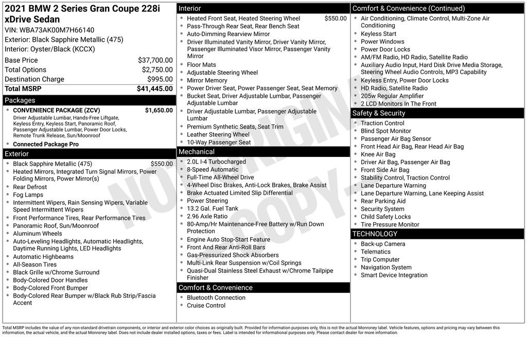 Used 2021 BMW 228i xDrive Gran Coupe w/ Convenience Package image 43