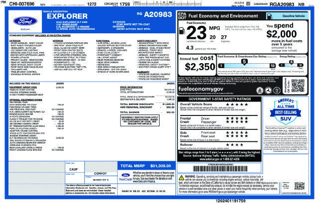 Certified 2024 Ford Explorer XLT w/ Equipment Group 202A AWD/4WD image 28