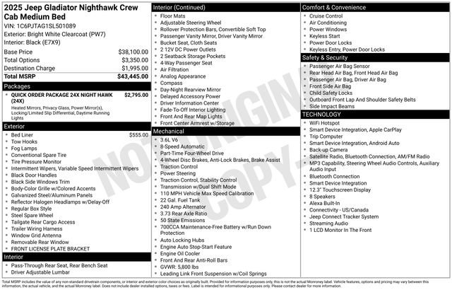 Used 2025 Jeep Gladiator Sport AWD/4WD image 6