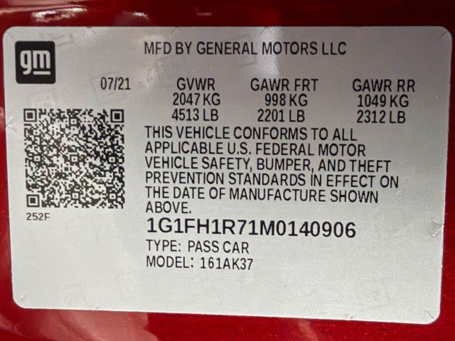 Used 2021 Chevrolet Camaro SS w/ Wild Cherry Design Package 1 image 40