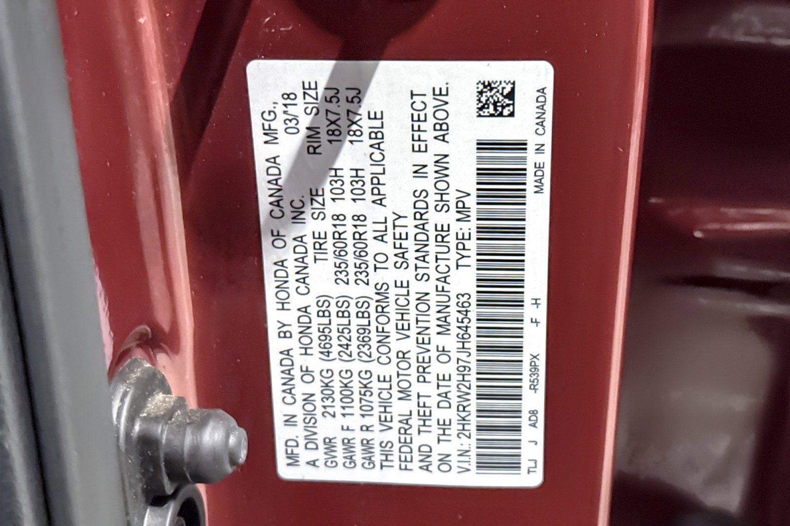 Certified 2018 Honda CR-V Touring image 21