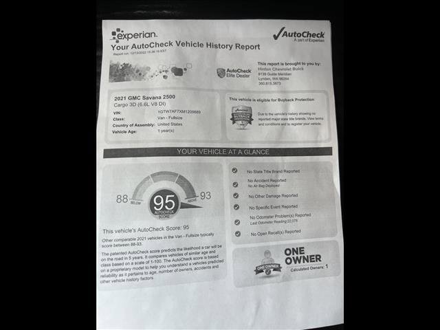 Used 2021 GMC Savana 2500 w/ Driver Convenience Package image 13