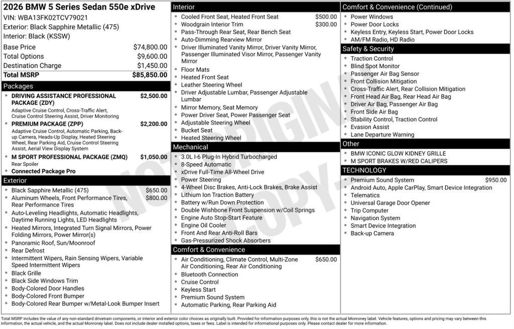 Certified 2026 BMW 550e xDrive image 6