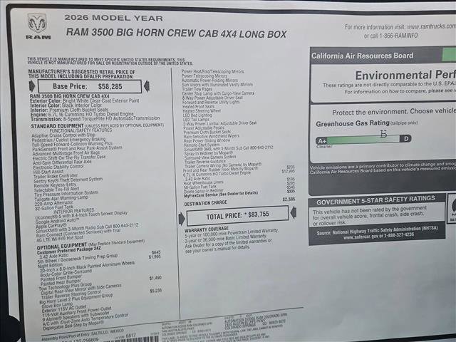 New 2026 RAM 3500 Big Horn image 18