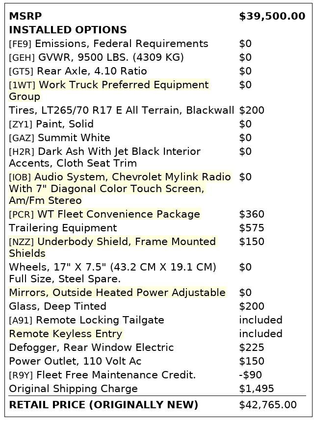 Used 2018 Chevrolet Silverado 2500 W/T w/ WT Fleet Convenience Package image 4