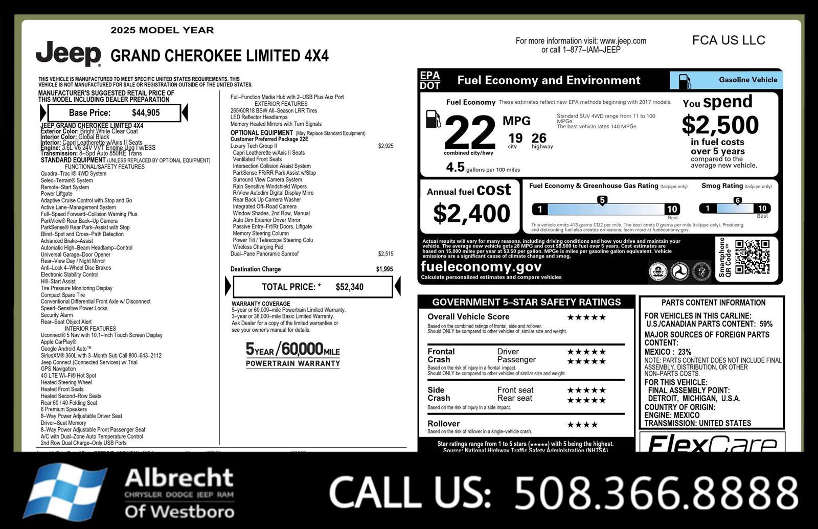 New 2025 Jeep Grand Cherokee Limited w/ Luxury Tech Group II image 24