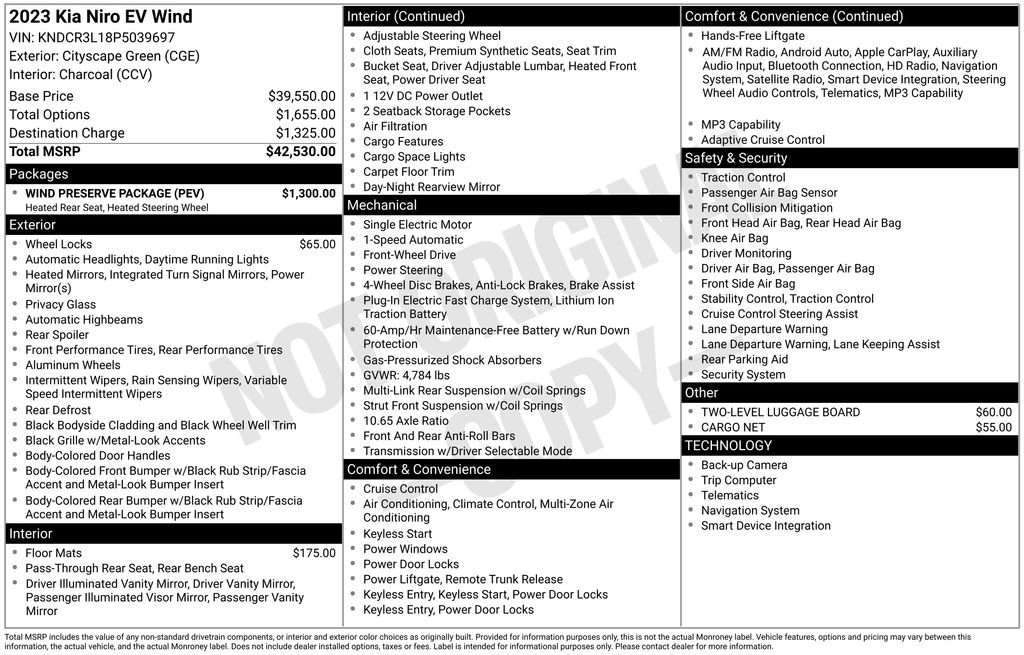 Used 2023 Kia Niro Wind w/ Wind Preserve Package FWD image 17