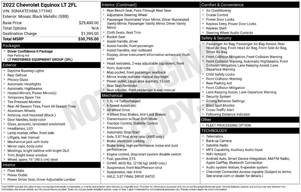 Certified 2022 Chevrolet Equinox LT AWD/4WD image 29
