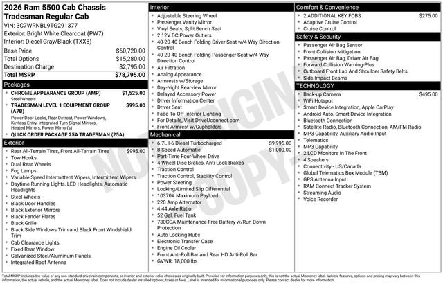 New 2026 RAM 5500 Tradesman w/ Chrome Appearance Group AWD/4WD image 35