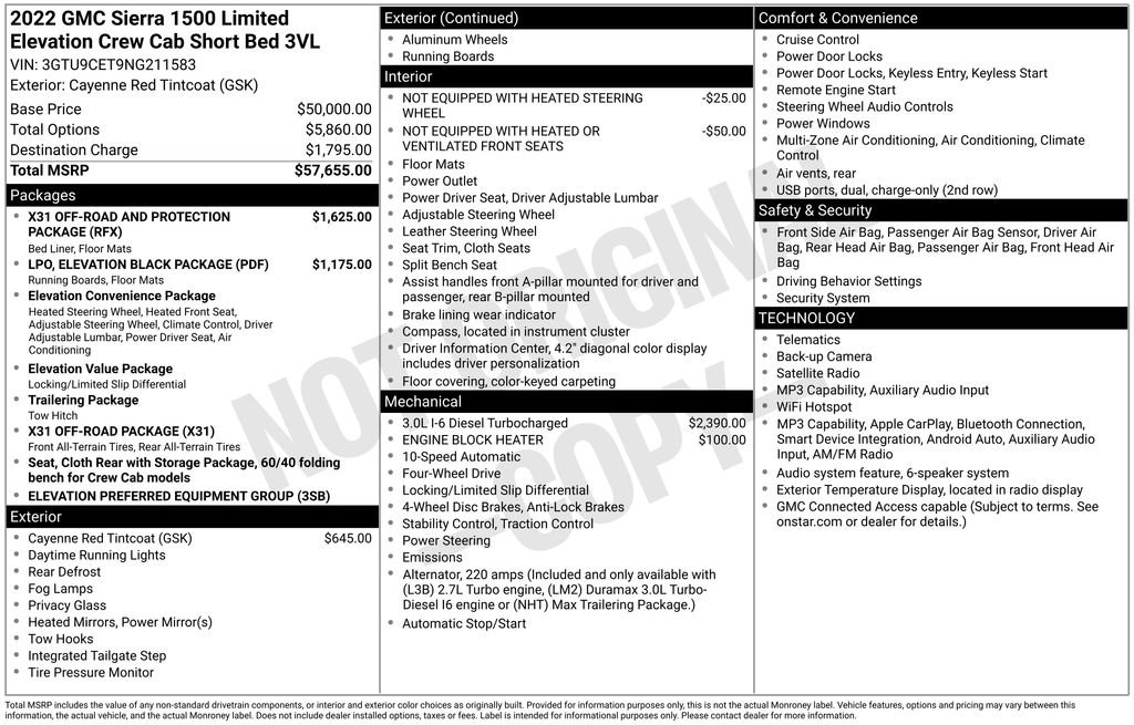 Used 2022 GMC Sierra 1500 Elevation AWD/4WD image 30