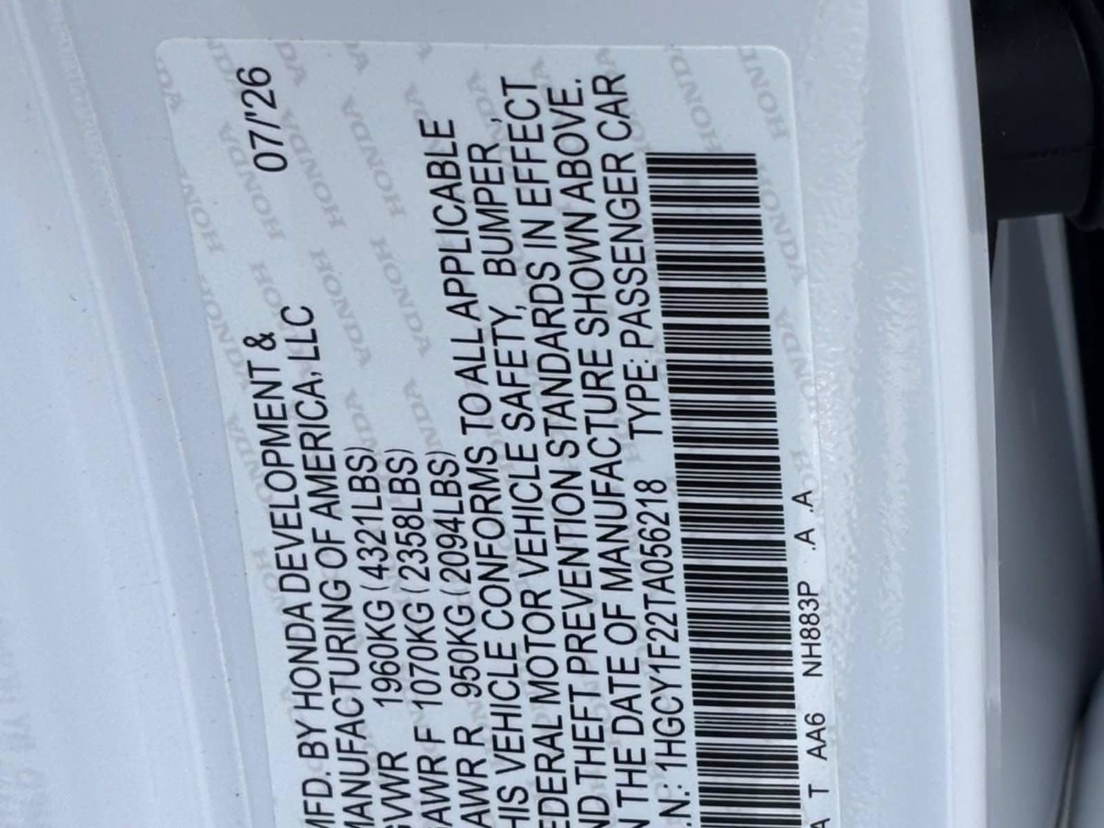 New 2026 Honda Accord LX image 23