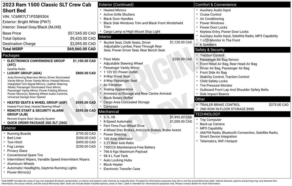Used 2023 RAM 1500 Classic SLT w/ Electronics Convenience Group image 43