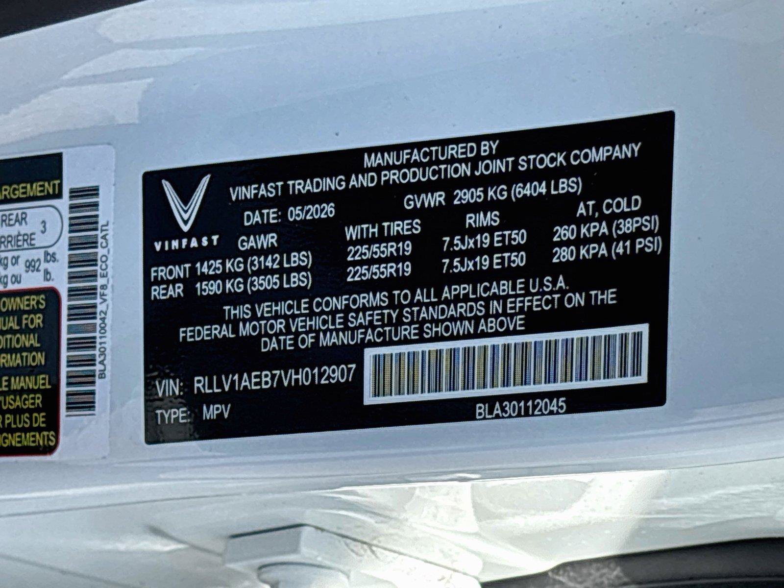 New 2027 VinFast VF 8 Eco AWD/4WD image 31