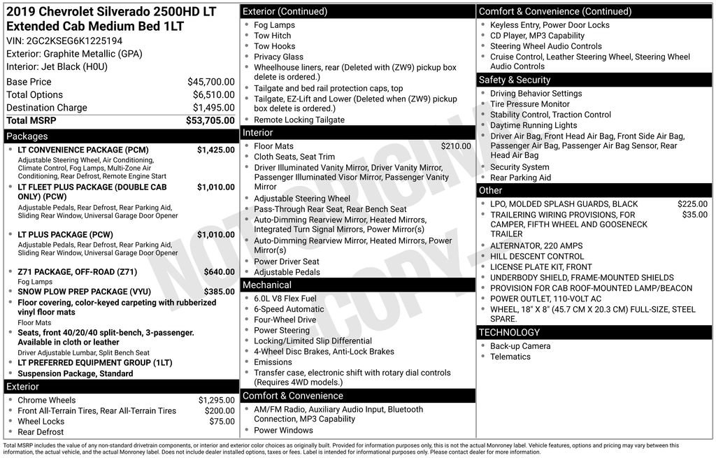 Used 2019 Chevrolet Silverado 2500 LT w/ LT Convenience Package image 17