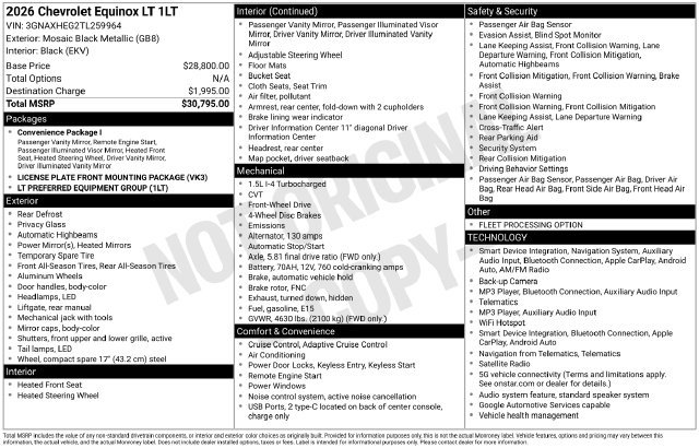 Used 2026 Chevrolet Equinox LT FWD image 35
