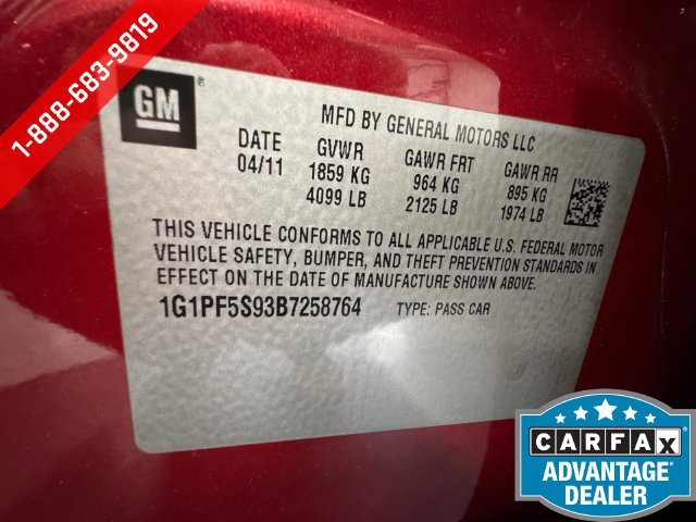 Used 2011 Chevrolet Cruze LT w/ RS Package FWD image 28