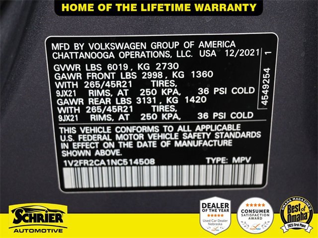 Used 2022 Volkswagen Atlas SEL Premium image 54