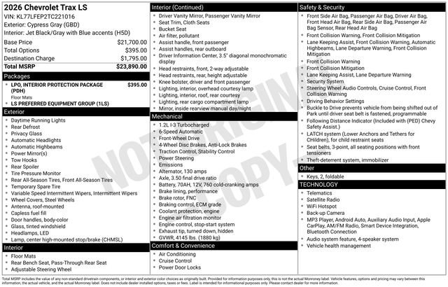 New 2026 Chevrolet Trax LS FWD image 5