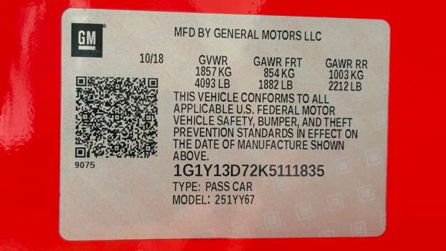 Used 2019 Chevrolet Corvette Grand Sport RWD image 33