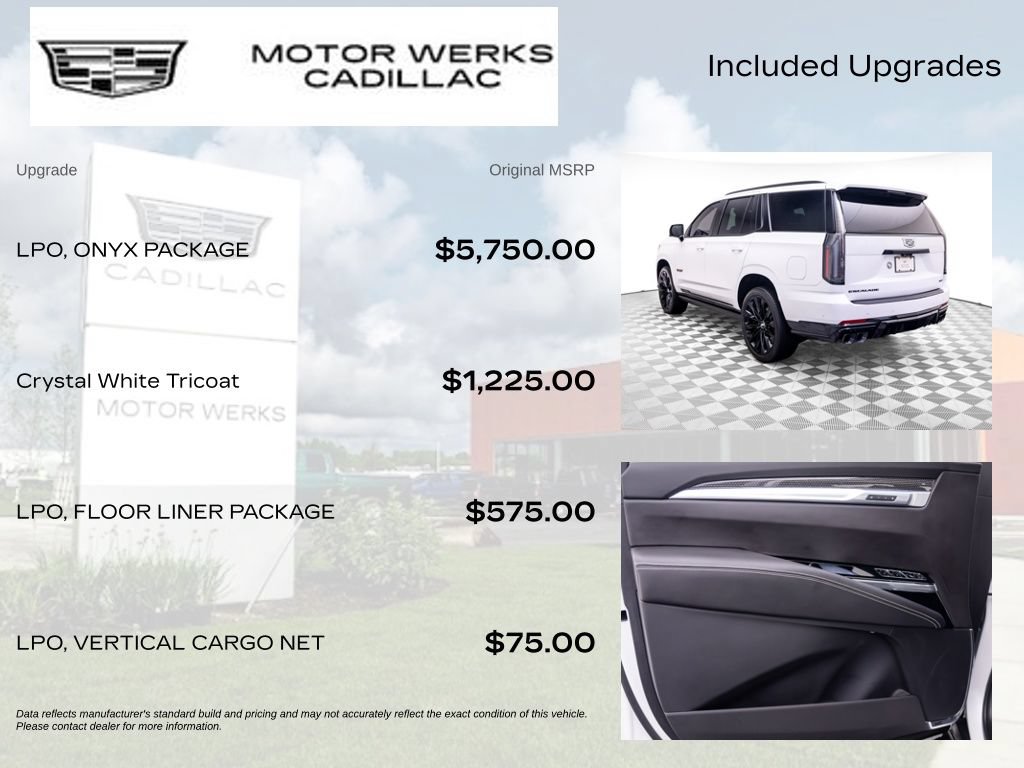 Certified 2025 Cadillac Escalade V w/ LPO, ONYX Package AWD/4WD image 4