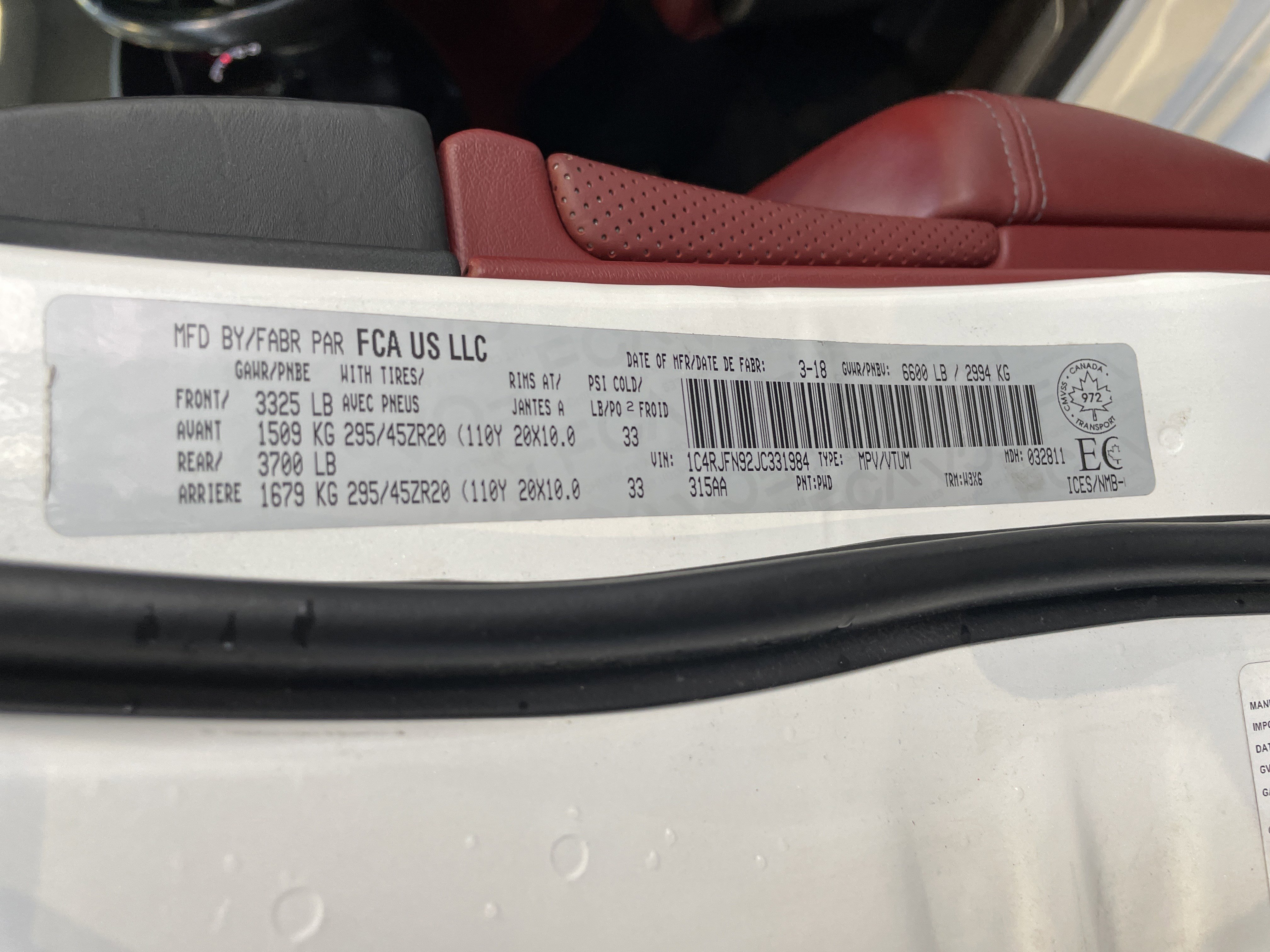 Used 2018 Jeep Grand Cherokee Trackhawk AWD/4WD image 42