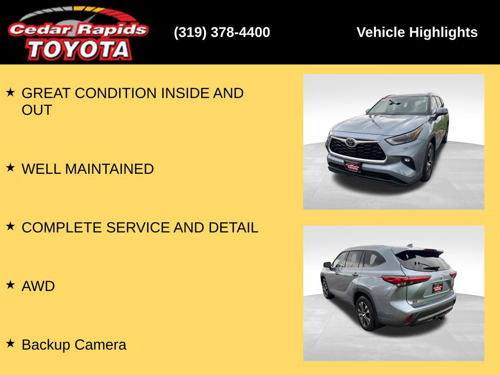 Used 2022 Toyota Highlander XLE AWD/4WD image 7