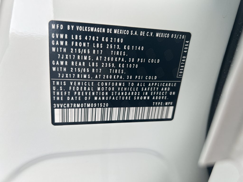Certified 2026 Volkswagen Tiguan S FWD image 38