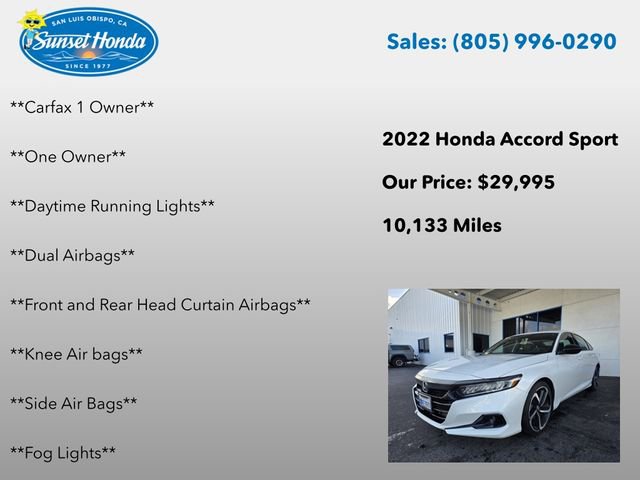 Certified 2022 Honda Accord Sport image 10