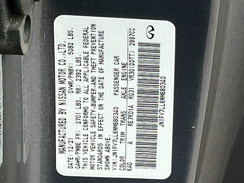 Used 2022 INFINITI Q60 Red Sport 400 w/ Cargo Package AWD/4WD image 33