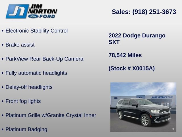 Used 2022 Dodge Durango SXT w/ Anodized Platinum Package AWD/4WD image 36