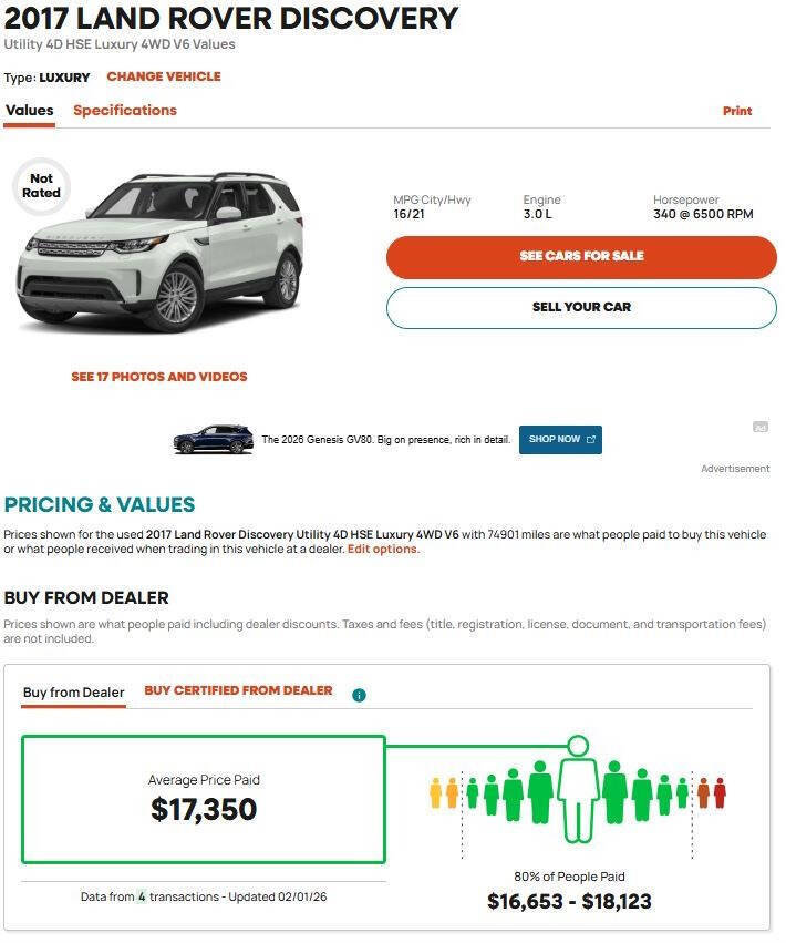 Used 2017 Land Rover Discovery HSE Luxury image 17