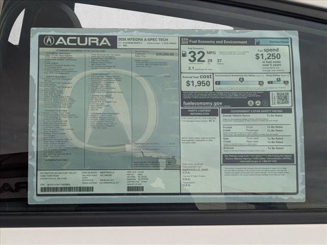 New 2026 Acura Integra A-Spec FWD image 19